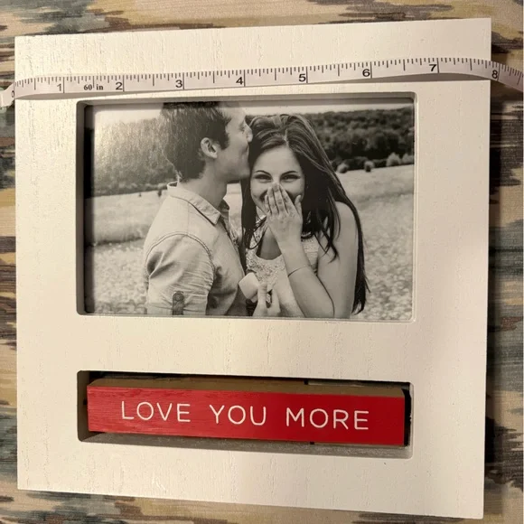 White Photo Frame with Changeable Love Message - Picture 5 of 6